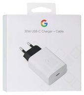 Google USB-C Wall Charger + USB-C Kabel GA02275 30W - white 4051805775705 GA02275